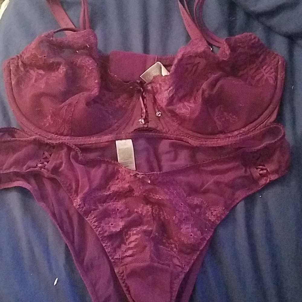 VS purple bra and panty set